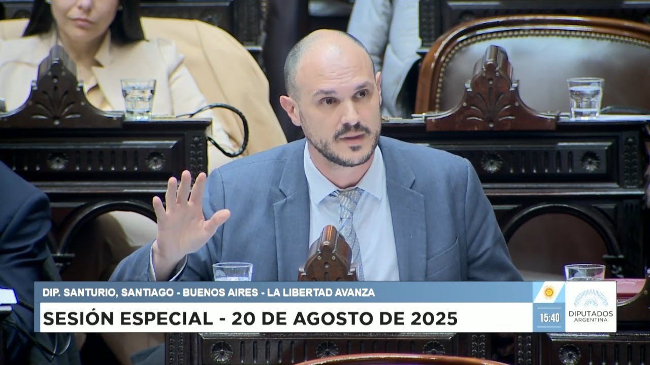 Diputado Santurio, Santiago – LLA – Sesión 20-08-2025 – PL